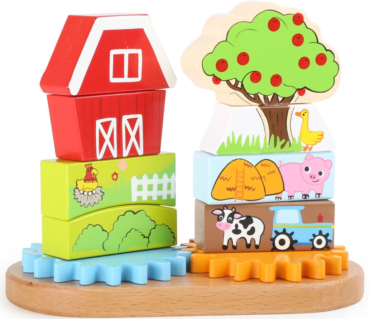 Puidust talu puzzle Small Foot 10051 hind ja info | Imikute mänguasjad | kaup24.ee