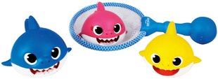 Komplekt 3 figuurist koosnev Baby Shark koos vannivõrguga цена и информация | Drewniana Wieża Piramida Kura Nakładanie Kolorowych Kwadratów LD-15 15276 | kaup24.ee