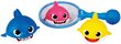 Komplekt 3 figuurist koosnev Baby Shark koos vannivõrguga цена и информация | Imikute mänguasjad | kaup24.ee