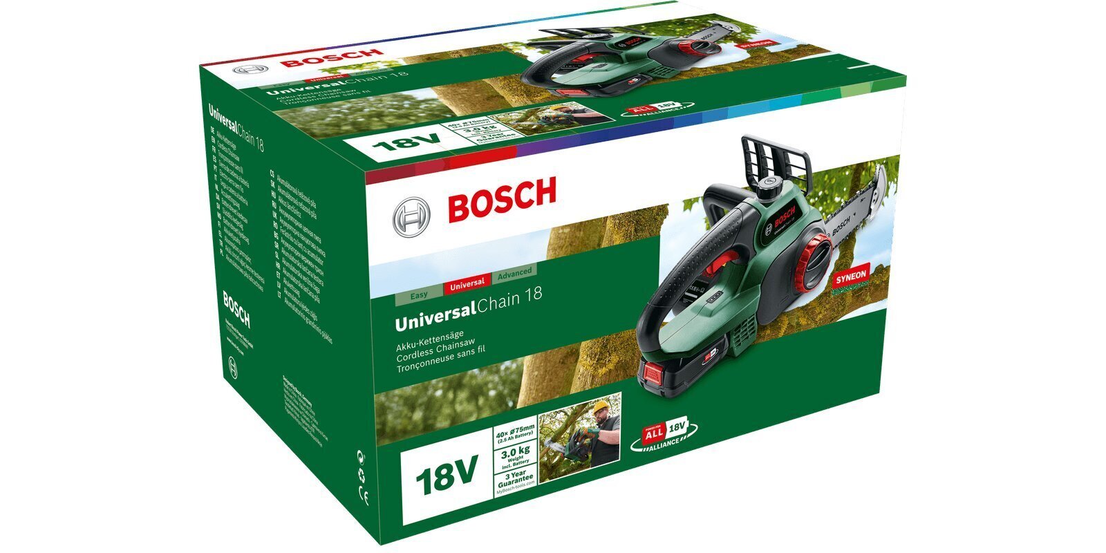 Akutoitega kettsaag Bosch 06008B8000, koos akuga hind ja info | Elektrilised saed, mootorsaed ja tarvikud | kaup24.ee
