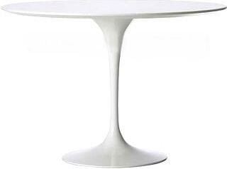 Fiber 120" laud inspireeritud "Tulip Table MDF" valge ümmargune laud hind ja info | Köögi- ja söögilauad | kaup24.ee