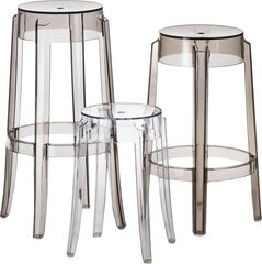 Барный стул 'Дух' 66 см, вдохновленный серым прозрачным цветом 'Ghost' цена и информация | Стулья для кухни и столовой | kaup24.ee