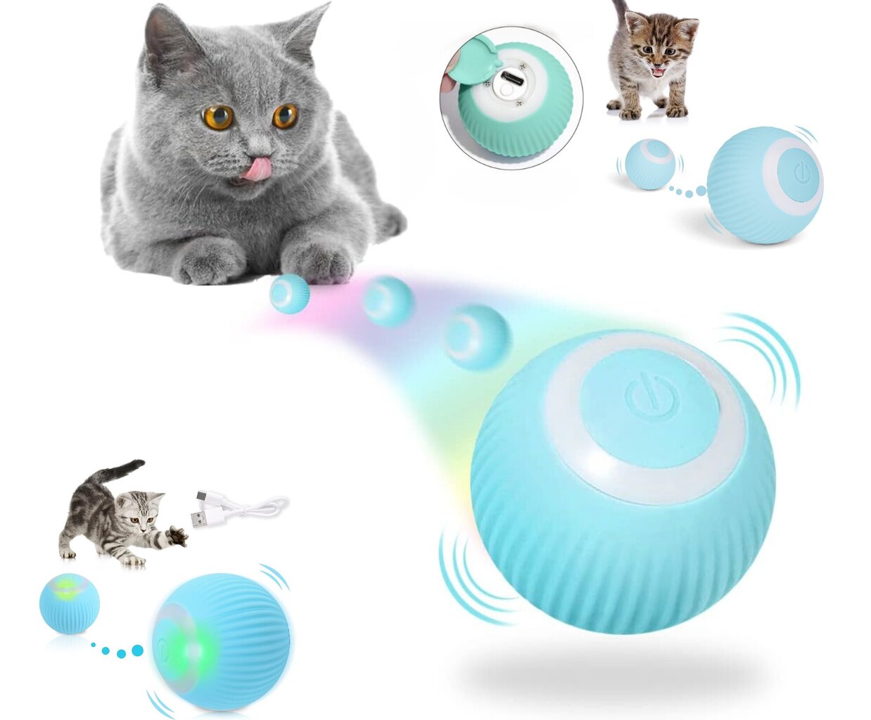 Интерактивный умный мячик для кошек Smart Cat Ball цена | kaup24.ee