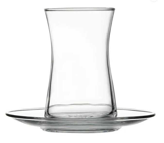 Klaaside ja taldrikute komplekt Pasabahce Heybeli, 8-osaline hind ja info | Klaasid, tassid ja kannud | kaup24.ee