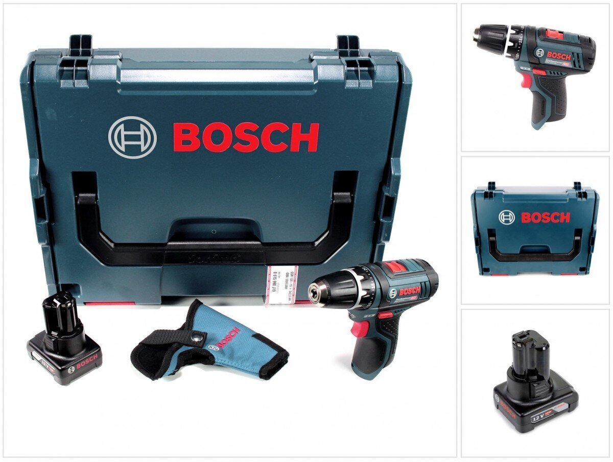 Bosch GSR 12V-15 akutrell 12V 30Nm + 1x aku 6,0Ah + L-Boxx - ilma laadijata hind ja info | Akutrellid ja akukruvikeerajad | kaup24.ee