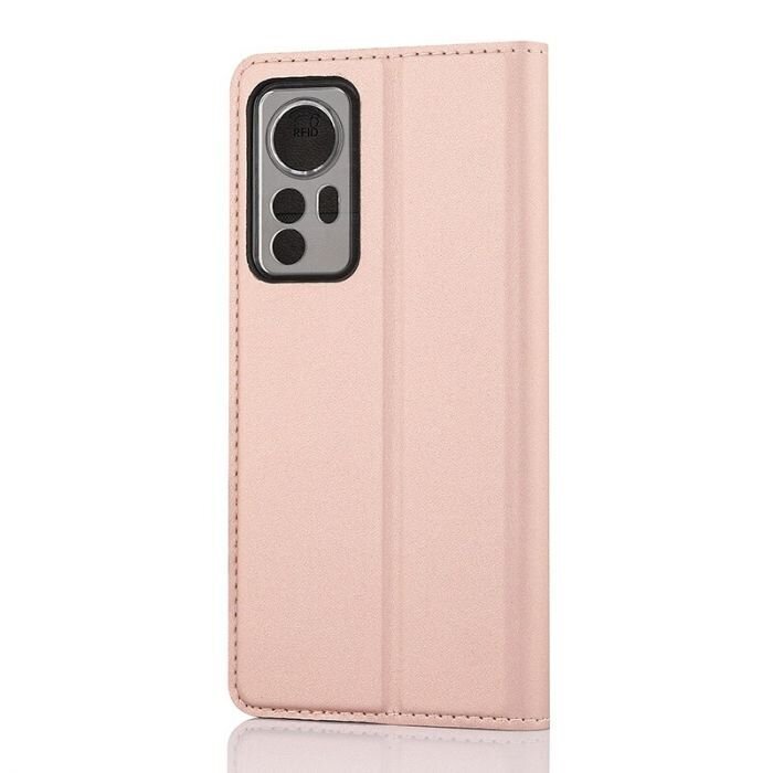 Wave kaitsekest BookCase, Xiaomi 12, Rose Gold hind ja info | Telefoni kaaned, ümbrised | kaup24.ee