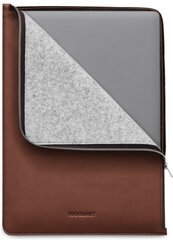 Woolnut kaitseümbris Leather Folio 16" MacBook Pro, pruun цена и информация | Компьютерные сумки | kaup24.ee