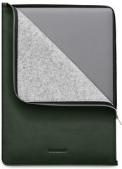 Woolnut kaitseümbris Leather Folio 16" MacBook Pro, roheline цена и информация | Компьютерные сумки | kaup24.ee