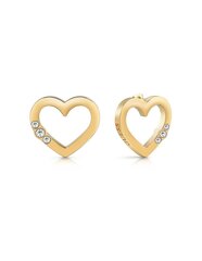 Позолоченные серьги в форме сердца с кристаллами Guess UBE78061 sGU0982 цена и информация | Серьги | kaup24.ee
