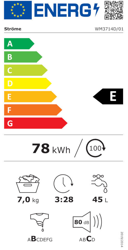 Ströme WM3714D/01 цена и информация | Pesumasinad | kaup24.ee