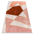 Моющийся ковер MIRO 52097.802 геометрический нескользящий - розовый