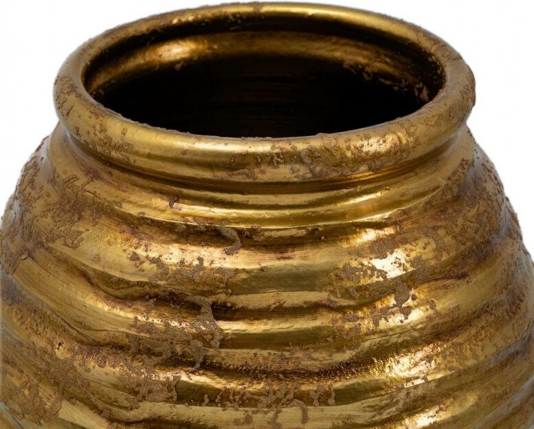 Lillepott 29 x 29 x 31,5 cm Ceramic Golden цена и информация | Dekoratiivsed lillepotid | kaup24.ee