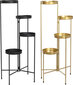 Lillepott DKD Home Decor 45 x 28 x 100 cm Black Golden Metal (2 tk) hind ja info | Dekoratiivsed lillepotid | kaup24.ee