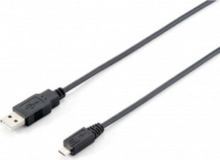 USB-kaabel-mikro USB Equip 128523 Must 1,8 m hind ja info | Mobiiltelefonide kaablid | kaup24.ee