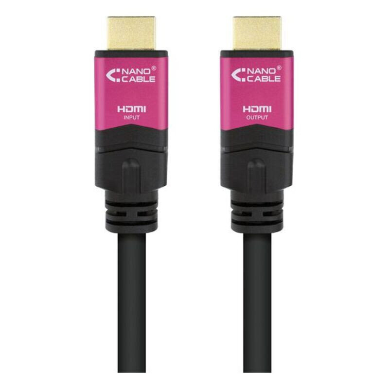 HDMI Kaabel Nanocable 10.15.3725 4K HDR 25 m, must цена и информация | Kaablid ja juhtmed | kaup24.ee