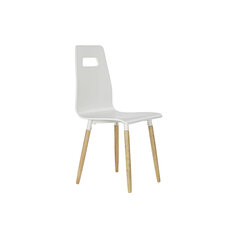 Обеденный стул DKD Home Decor 43 x 50 x 88 cm Деревянный Белый Резиновый Светло-коричневый цена и информация | Стулья для кухни и столовой | kaup24.ee