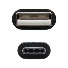 USB A - USB C Kaabel Nanocable 10.01.210, must hind ja info | Kaablid ja juhtmed | kaup24.ee