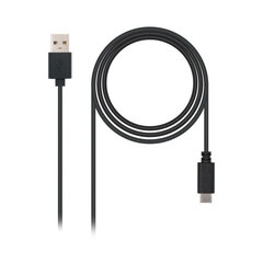Кабель USB A — USB C NANOCABLE 10.01.210 Чёрный цена и информация | Кабели и провода | kaup24.ee