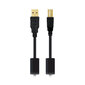 USB 2.0 A-USB B Kaabel Nanocable 10.01.120, must hind ja info | USB jagajad, adapterid | kaup24.ee