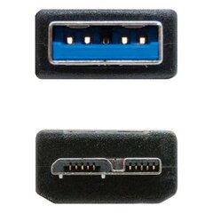 Кабель USB 3.0 A — Micro USB B NANOCABLE 10.01.110-BK Чёрный цена и информация | Кабели и провода | kaup24.ee