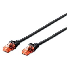 Жесткий сетевой кабель UTP кат. 6 Ewent EW-6U 1000 Mbit/s Чёрный цена и информация | Кабели и провода | kaup24.ee