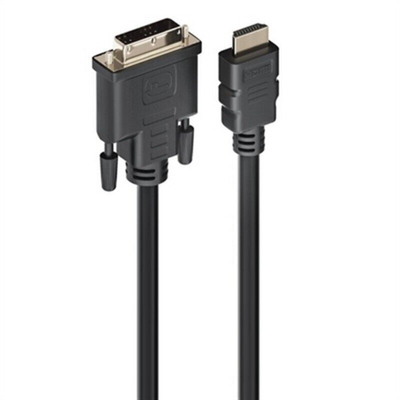 HDMI-DVI Kaabel Ewent EC1350, must hind ja info | Kaablid ja juhtmed | kaup24.ee