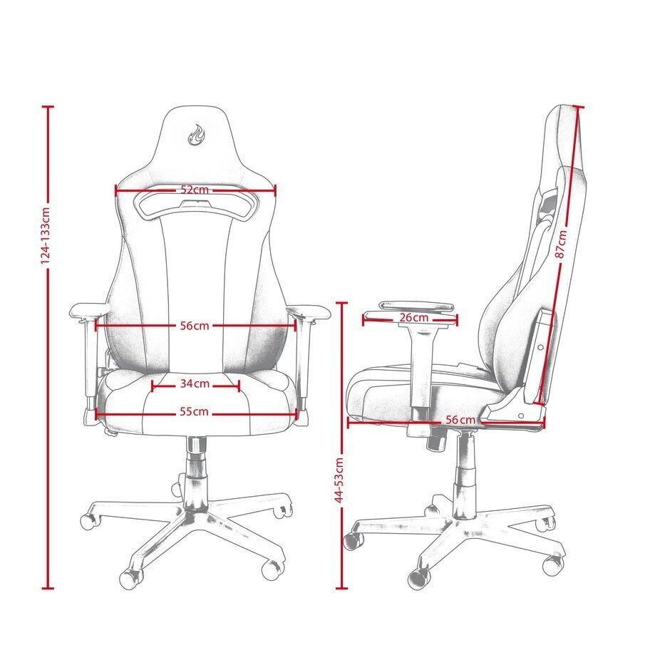 Mänguritool Nitro Concepts NC-E250-BW, must/valge hind ja info | Kontoritoolid | kaup24.ee