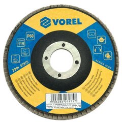 Шлифовальный круг Vorel Flap P-60 125x22 мм (07985) цена и информация | Механические инструменты | kaup24.ee