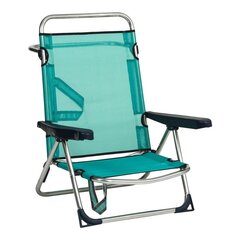 Пляжный стул Алюминий Зеленый Складной Многопозиционная 62 x 82 x 65 cm (62 x 82 x 65 cm) цена и информация | Садовые стулья, кресла, пуфы | kaup24.ee
