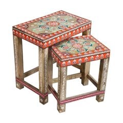 2 tooli komplekt DKD Home Decor Naturaalne Akrüül Mangopuit (45 x 30 x 45 cm) цена и информация | Садовые стулья, кресла, пуфы | kaup24.ee