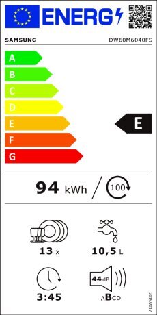 Nõudepesumasin Samsung DW60M6040FS Roostevaba teras (60 cm) hind ja info | Nõudepesumasinad | kaup24.ee