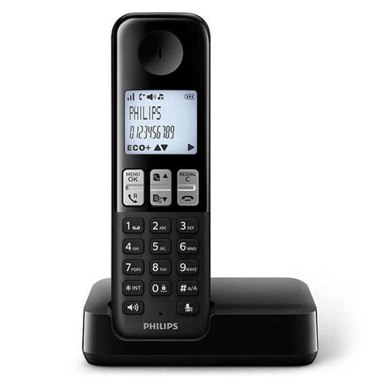 Juhtmevaba Telefon Philips D2501B/34 DECT Must цена и информация | Lauatelefonid | kaup24.ee