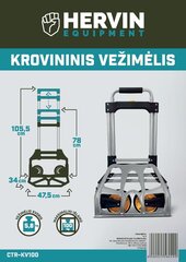 Грузовая тележка Hervin CTR-KV100 цена и информация | Механические инструменты | kaup24.ee