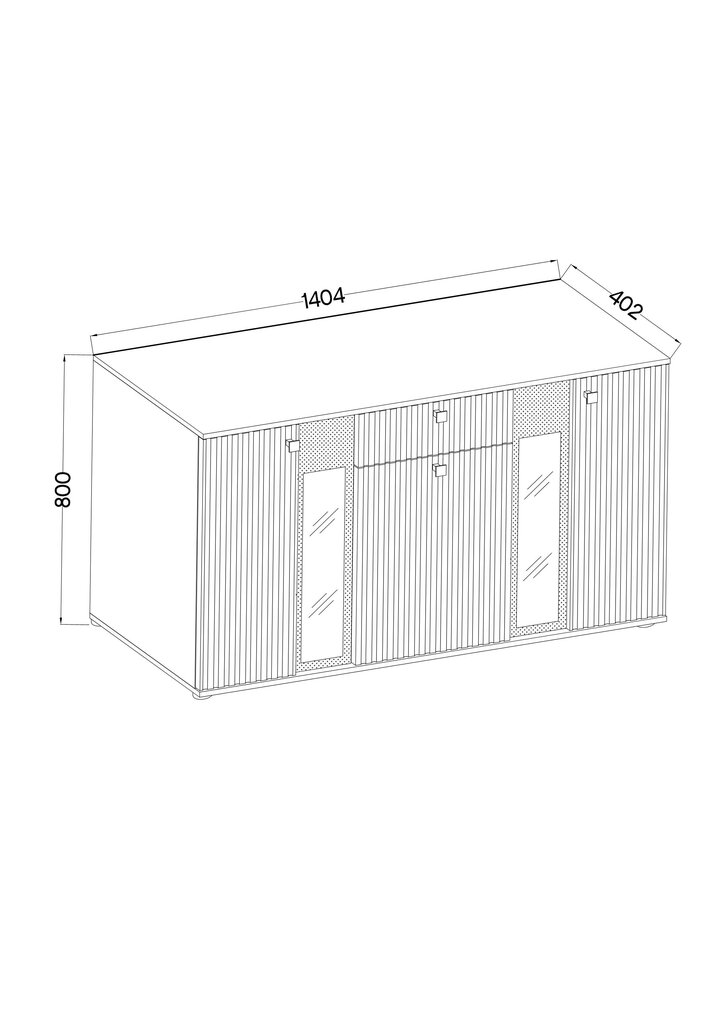 Kummut ADRK Salia, hall/must hind ja info | Kummutid | kaup24.ee