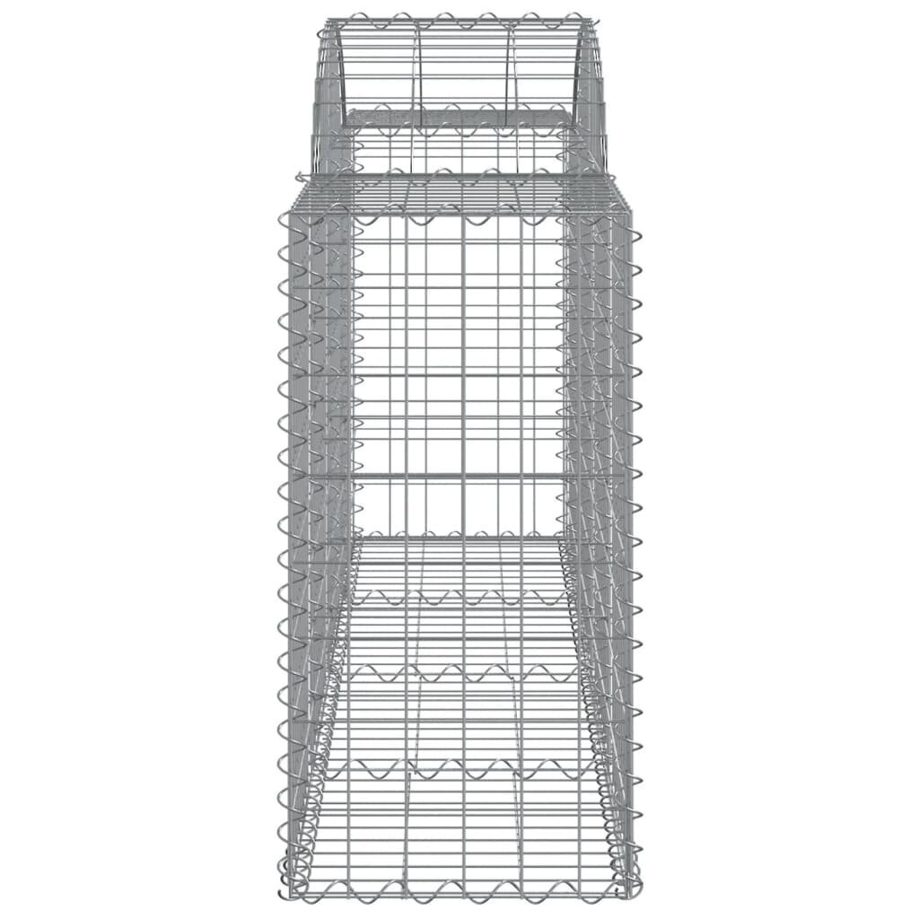 vidaXL kaarekujulised gabioonkorvid 50, 200x50x80/100cm tsingitud raud hind ja info | Lillekastid | kaup24.ee