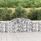vidaXL kaarekujulised gabioonkorvid 2 tk, 300x30x80/100 cm, raud hind ja info | Vaasid, alused, redelid lilledele | kaup24.ee