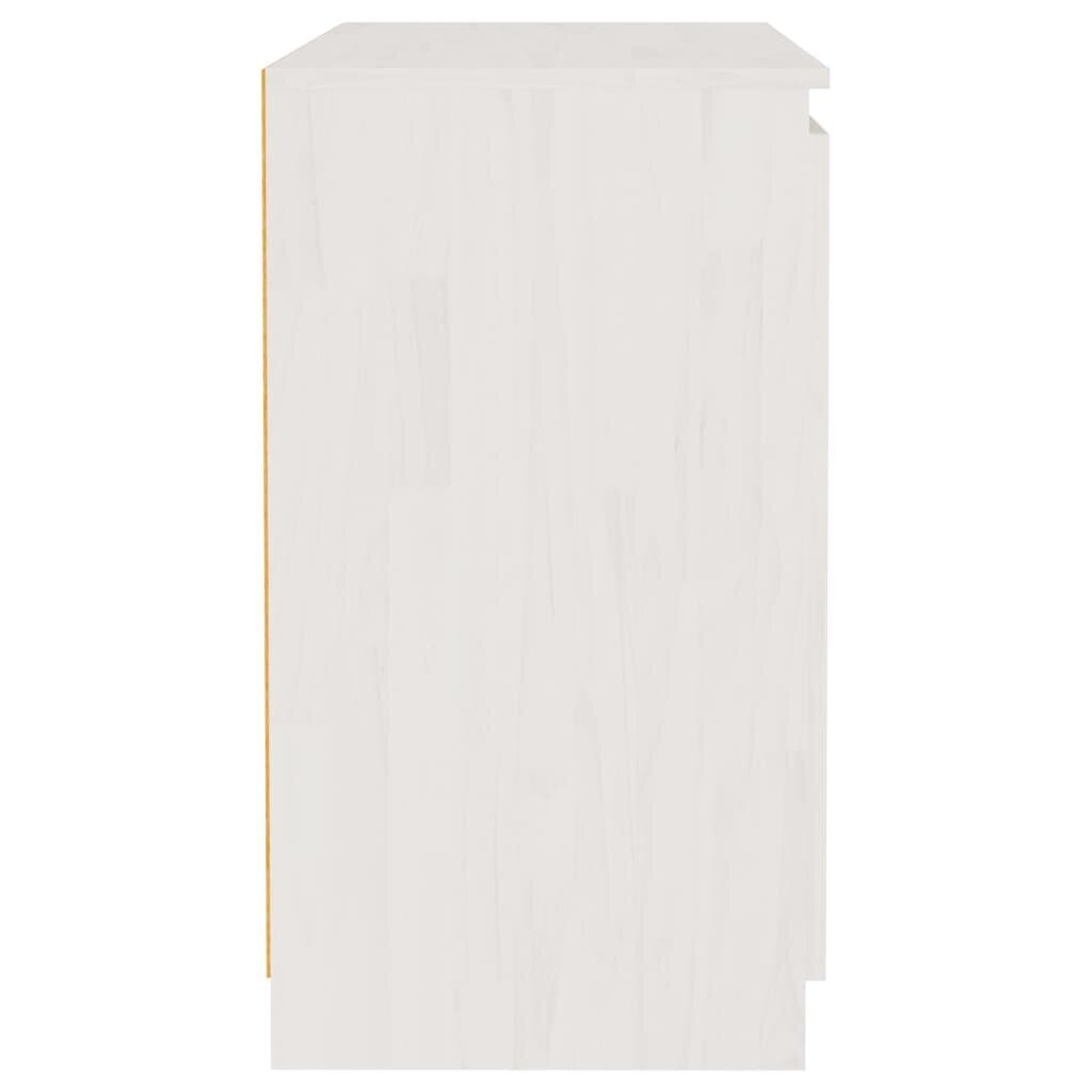 vidaXL lisakapp, valge, 60 x 36 x 65 cm, männipuit hind ja info | Elutoa väikesed kapid | kaup24.ee