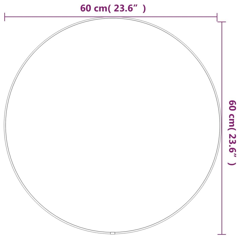 vidaXL seinapeegel, kuldne, Ø60 cm, ümmargune hind ja info | Peeglid | kaup24.ee