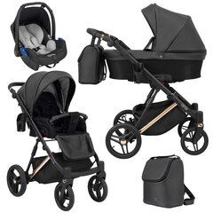 Universaalne vanker Lazzio Premium Kunert 3in1 Black Eco hind ja info | Vankrid, jalutuskärud | kaup24.ee