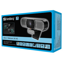 Sandberg SANDBERG All-in-1 Webcam 2K HD hind ja info | Arvuti (WEB) kaamerad | kaup24.ee