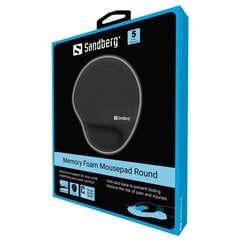 Sandberg 520-37 Memory Foam Mousepad Round цена и информация | Мыши | kaup24.ee