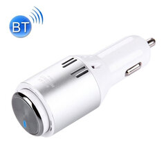 Autolaadija Bluetooth peakomplektiga 5V/2.4A Silver hind ja info | Mobiiltelefonide laadijad | kaup24.ee