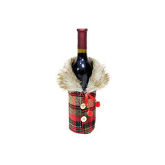 Новогоднее украшение на бутылке темно-красного цвета цена и информация | Праздничные декорации | kaup24.ee