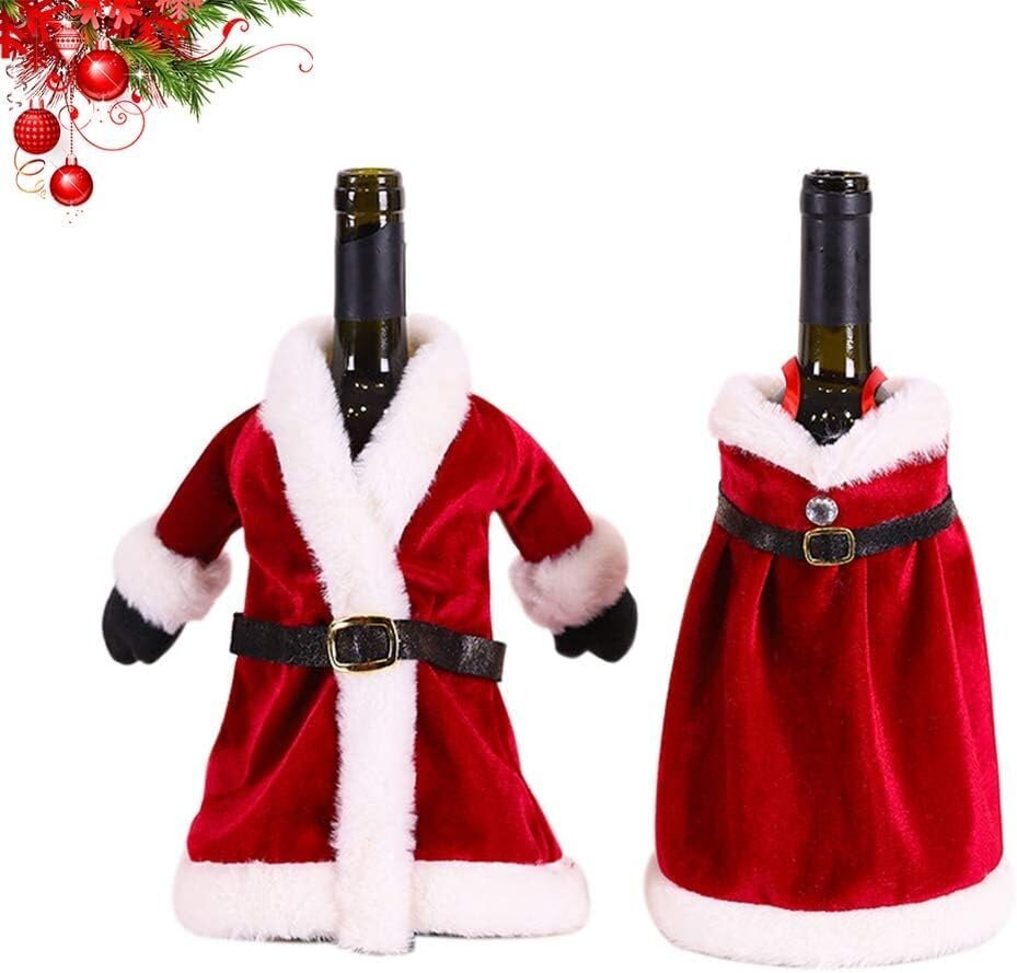 Jõulukaunistus pudelile Jõuluvana цена и информация | Peokaunistused | kaup24.ee