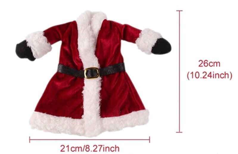 Jõulukaunistus pudelile Jõuluvana цена и информация | Peokaunistused | kaup24.ee