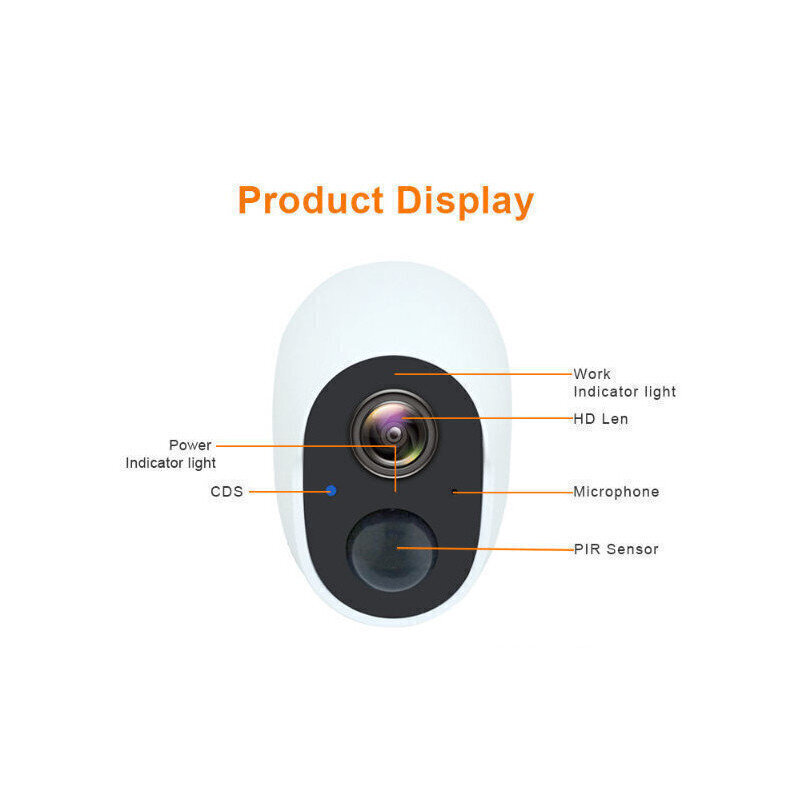 Mini Wifi IP-kaamera HD 1080P juhtmevaba sisekaamera koos öövalgusega, 90-kraadine pildistamisnurk hind ja info | Valvekaamerad | kaup24.ee