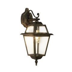 Searchlight уличный, фасадный настенный светильник NEW ORLEANS, 1xE27x60W, IP44, черный и золотой,1522 цена и информация | Уличное освещение | kaup24.ee