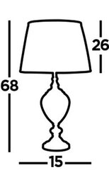 Searchlight настольная лампа Greyson, 1xE27x60W, EU3721CL цена и информация | Настольные лампы | kaup24.ee