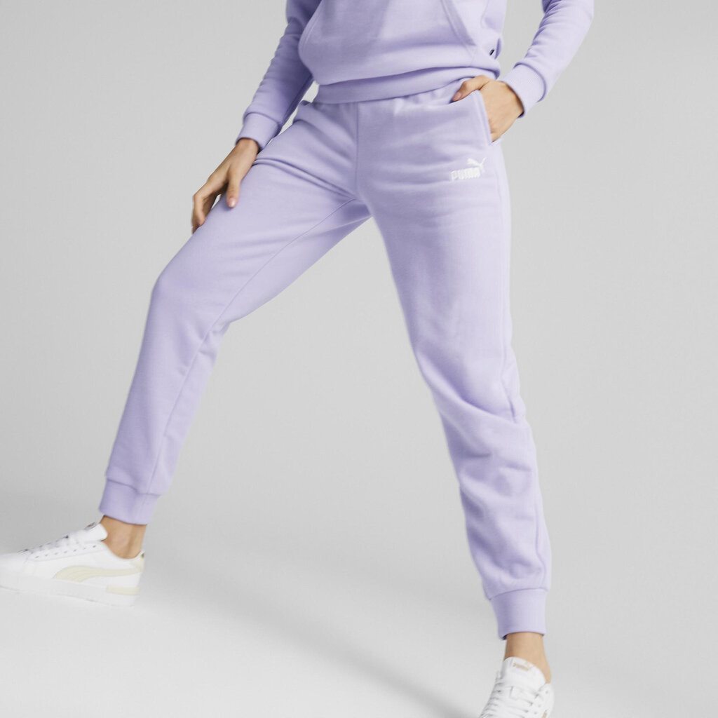 Naiste dressipüksid Puma Ess Elevated Pants Purple 673789 25 673789 25/L hind ja info | Naiste püksid | kaup24.ee