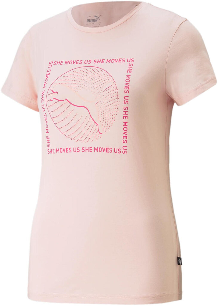 Naiste pluus Puma Graphics She Move Pink 674451 66 674451 66/2XL hind ja info | Naiste T-särgid, topid | kaup24.ee